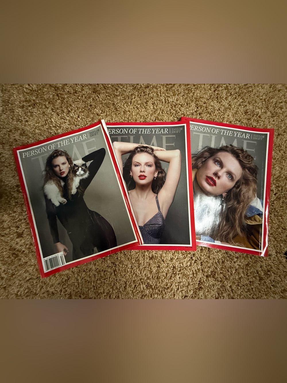 Taylor Swift TIME Person of the Year 2023 Complete 3 Cover Magazine Set